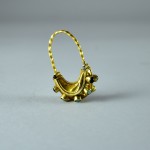 Antichi orecchini in oro turchese e granato - Siria