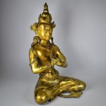 Scultura in bronzo dorato - Buddha Vairochana