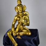 Antica scultura in bronzo dorato - Saraswati - Tibet / Nepal