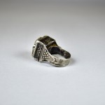 Antico anello in argento e pasta vitrea - Pashtun