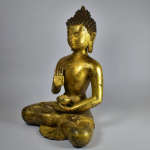 Scultura in bronzo dorato - Buddha della medicina