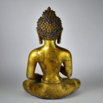 Scultura in bronzo dorato - Buddha della medicina
