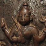 Antico virabhadra in rame