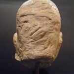 Testa in pietra Luohan