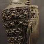 Testa in bronzo thailandese