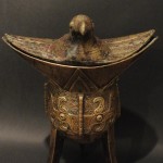 Vaso in bronzo con coperchio raffigurante fenice