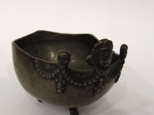 Kapala tibetana in bronzo