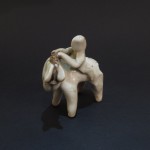 Coppia di cavalli in terracotta invetriata