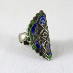 Antico anello islamico smaltato