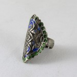Antico anello islamico smaltato