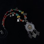 Collana berbera in corallo e argenti