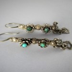 Orecchini indiani in argento e turchese
