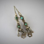 Orecchini indiani in argento e turchese