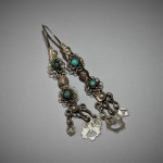 Orecchini indiani in argento e turchese
