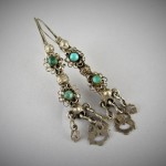 Orecchini indiani in argento e turchese