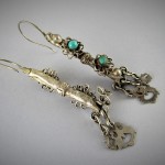 Orecchini indiani in argento e turchese