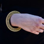 Bracciale indiano in argento dorato
