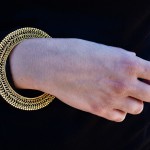 Bracciale indiano in argento dorato
