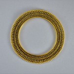 Bracciale indiano in argento dorato
