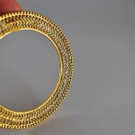 Bracciale indiano in argento dorato