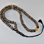 Antico rosario islamico in corallo nero - tasbih