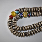 Antico rosario islamico in corallo nero - tasbih
