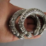 Coppia di bracciali indiani in argento