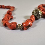 Collana in corallo antico e argento