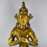 Scultura in bronzo dorato - Buddha Vairochana