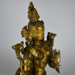 Antica scultura in bronzo dorato - Tara - Tibet / Nepal