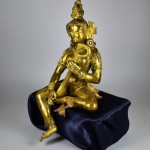 Antica scultura in bronzo dorato - Saraswati - Tibet / Nepal
