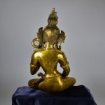 Antica scultura in bronzo dorato - Saraswati - Tibet / Nepal