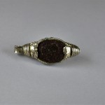 Antico ornamento tibetano in argento e turchese