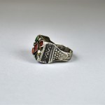 Antico anello in argento e pasta vitrea - Pashtun