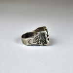 Antico anello in argento e pasta vitrea - Pashtun