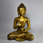 Scultura in bronzo dorato - Buddha della medicina