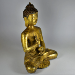 Scultura in bronzo dorato - Buddha della medicina