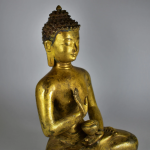 Scultura in bronzo dorato - Buddha della medicina