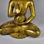 Scultura in bronzo dorato - Buddha della medicina